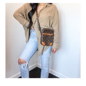 Louis Vuitton Brown and Tan Crossbody Bag